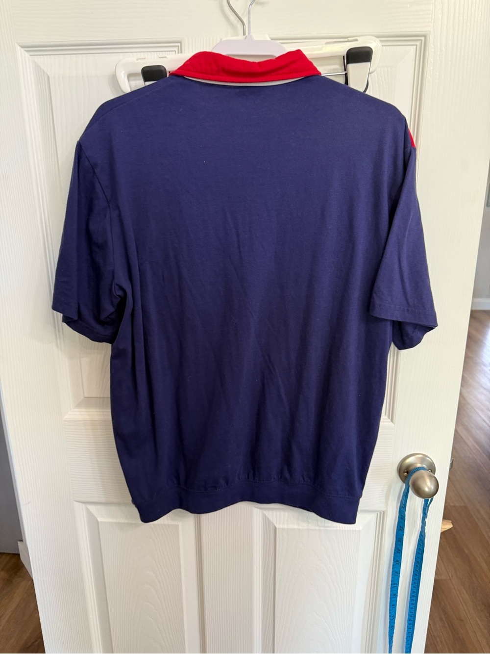Vintage Haband Casual Joe Color Block Polo Shirt Men’s Large 90s Patriotic Red - Picture 5 of 5
